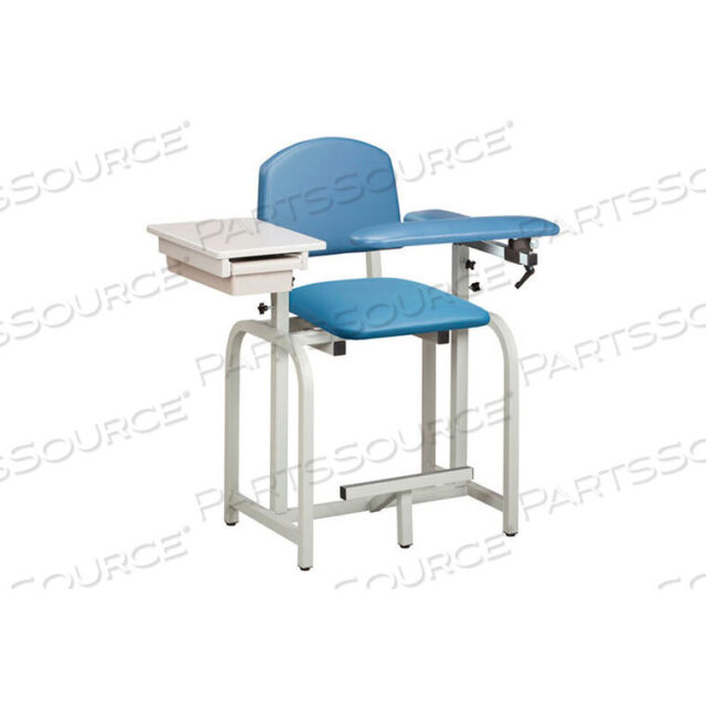 OEM#: 66022LAB X SERIES EXTRA-TALL BLOOD DRAWING CHAIR WITH PADDED FLIP ARM AND DRAWER by Clinton Industries, Inc