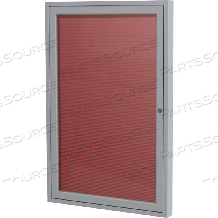 OEM#: PA13624B-BGENCLOSED LETTER BOARD - INDOOR - FLANNEL - SILVER FRAME - 24W X 36H - BURGUNDY by Ghent