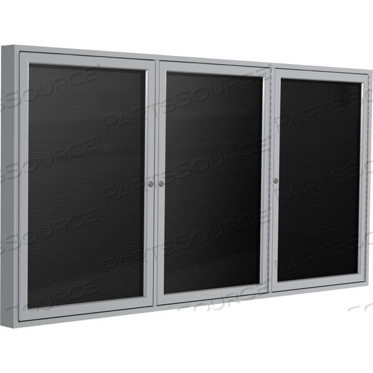 OEM#: PA33672BX-BKENЗАКРЫТАЯ ДОСКА ДЛЯ ПИСЕМ - ДЛЯ УЛИЦЫ / ВНУТРИ - 3 ДВЕРИ - ЧЕРНАЯ ФЛАНЕЛЬ С СЕРЕБРЯНОЙ РАМКОЙ - 36 X 72 от Ghent