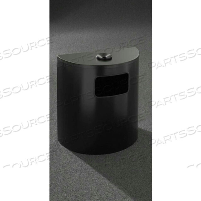 OEM#: 2494-BK-BK24-ГАЛЛОННАЯ ПОЛУКРУГЛАЯ УРНА ДЛЯ ОТХОДОВ С БОКИМ ОТКРЫТИЕМ, АТЛАСНО-ЧЕРНАЯ, Glaro Products Inc.