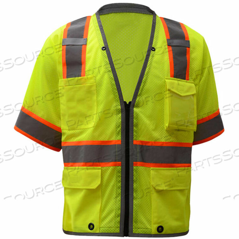 OEM#: 2701-2XL2701, CLASS 3, HEAVY DUTY SAFETY VEST, LIME, 2XL by GSS Safety LLC