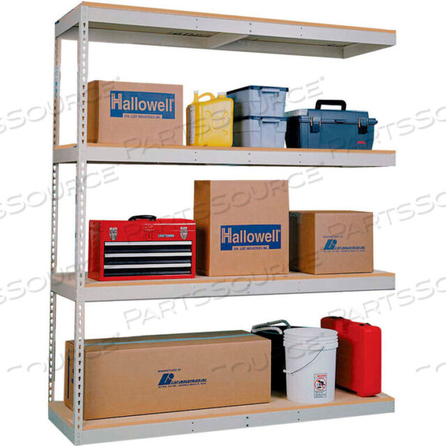 OEM#: DRH481884-4APRIVETWELL ДВУХСТОРОННИЙ СТЕЛЛАЖ С ЗАКЛЕПКАМИ БЕЗ БОЛТОВ 48 ШX18 ДХ84 В 4 УРОВНЯ, ДОПОЛНИТЕЛЬНЫЙ, БЕЗ НАСТИЛА, 750 ФУНТОВ, КОРИЧНЕВЫЙ от Hallowell