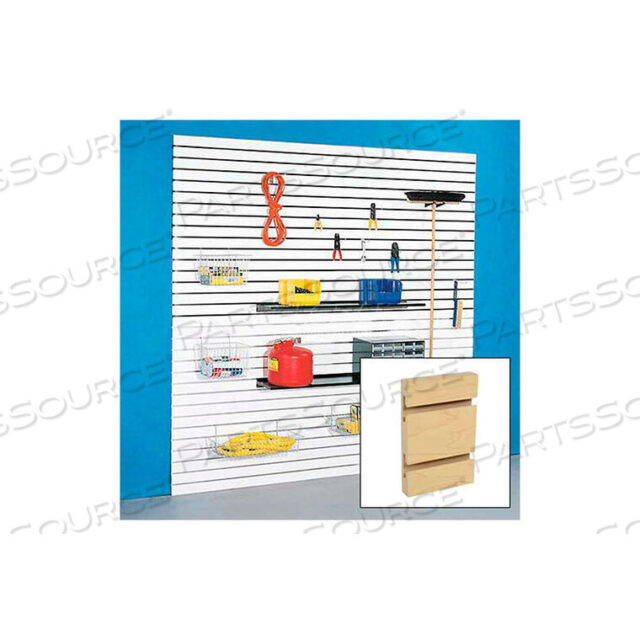OEM#: 4HX4BIR-ALUM48 X 48 SLATWALL PANEL - BIRCH ЛАМИНАТ, С АЛЮМИНИЕВЫМИ ВСТАВКАМИ - PKG QTY 4 от Holland Panel Products