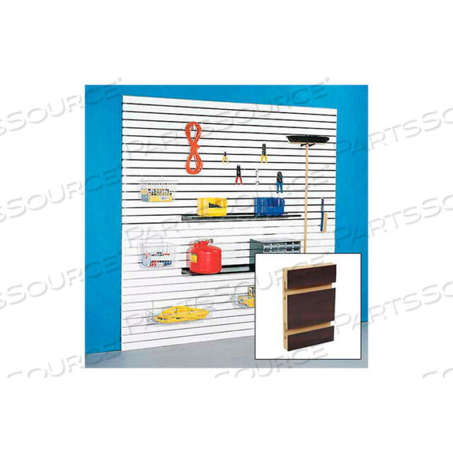 OEM#: 4HX8MAH-ALUM48 X 96 SLATWALL PANEL - ЛАМИНАТ МАХАГОНИ, С АЛЮМИНИЕВЫМИ ВСТАВКАМИ - УПАК 4 от Holland Panel Products