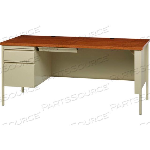 OEM#: 20097СТАЛЬНОЙ СТОЛ - ОДИНОЧНАЯ ЛЕВАЯ ПЬЕДЕСТАЛ - 30 X 66 - ШПАТЛЕВКА/ДУБ - СЕРИЯ HL10000 от Hirsh