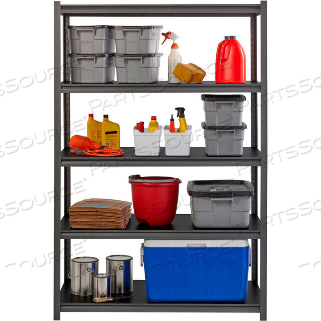OEM#: 20997IRON HORSE HEAVY DUTY STORAGE RACK, 48WX18DX72H, 5 ПОЛОК, 3200LBS CAP, СЕРЫЙ от Hirsh