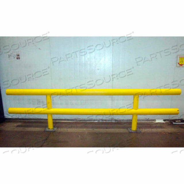 OEM#: GHGR-2-120-42-PSTEEL & HDPE PLASTIC HEAVY WARDERS OF TWO LINE GUARDERS, 120 X 42, YELLOW by Ideal Shield