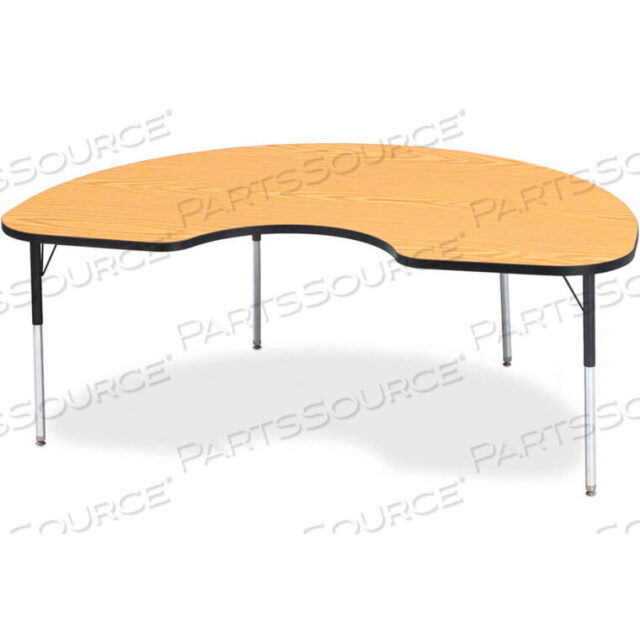 OEM#: 6423JCA210BERRIES KIDNEY ACTIVITY TABLE, 48W X 72L X 24-31H, CLASSIC OAK by Jonti-Craft Inc