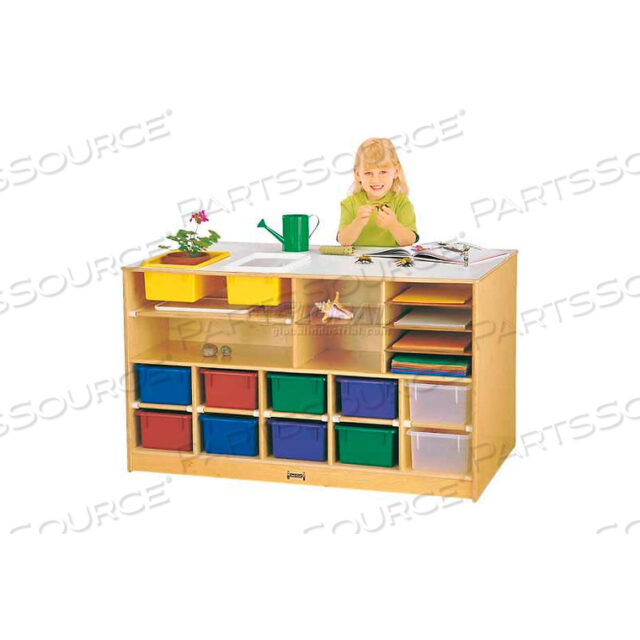 OEM#: 6950JCMOBILE STORAGE ISLAND, TWIN NO TRAY, 48-1/2W X 29D X 29H, BIRCH PLYWOOD by Jonti-Craft Inc