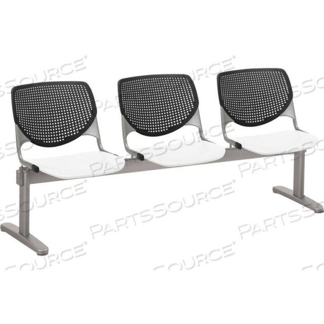 OEM#: 2300BEAM3-BP10-SP08BEAM SEATING ГОСТЕВЫЕ КРЕСЛА - 3 МЕСТА - ЧЕРНЫЙ/БЕЛЫЙ от KFI