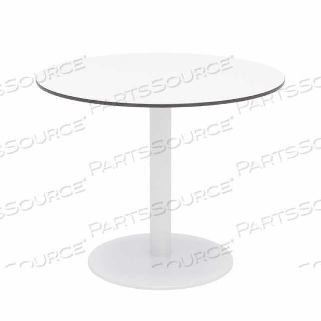 OEM#: OLTP36RD-B2200WH-D35436 КРУГЛЫЙ СТОЛ ДЛЯ УЛИЧНОГО КАФЕ - ДИЗАЙНЕРСКАЯ БЕЛАЯ ФЕНОЛЬНАЯ СТОЛЕШНИЦА - БЕЛАЯ АЛЮМИНИЕВАЯ РАМА - СЕРИЯ IVY от KFI