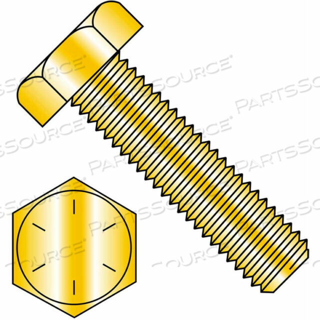 БОЛТ С ШЕСТИГРАННОЙ ГРАНЬЮ 3/4-10X2 3/4 КЛАССА 8 С ПОЛНОЙ РЕЗЬБОЙ ИЗ ЖЕЛТОГО ЦИНК, УПАКОВКА 85 ШТ.