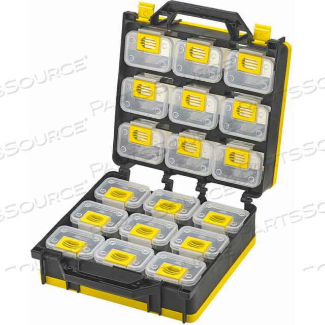 OEM#: 1010496ШКАФ ДЛЯ КОНТЕЙНЕРОВ SHOPSOL - 2-СТОРОННИЙ, 18 ЗАПИРАЮЩИХСЯ КОНТЕЙНЕРОВ, 26 Д X 12 Ш X 3 В - ЧЕРНЫЙ/ЖЕЛТЫЙ от LDS Industries LLC