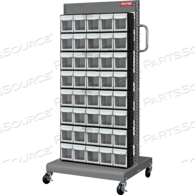 OEM#: 1010546SHUTER FLIP OUT BIN МОБИЛЬНАЯ ТЕЛЕЖКА ДЛЯ ДЕТАЛЕЙ - ОДНОСТОРОННЯЯ С 40 ЯЩИКАМИ от LDS Industries LLC