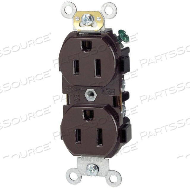 OEM#: 524215A, 125 В, ДВУХСТОРОННЯЯ РОЗЕТКА, КОРИЧНЕВАЯ от Leviton