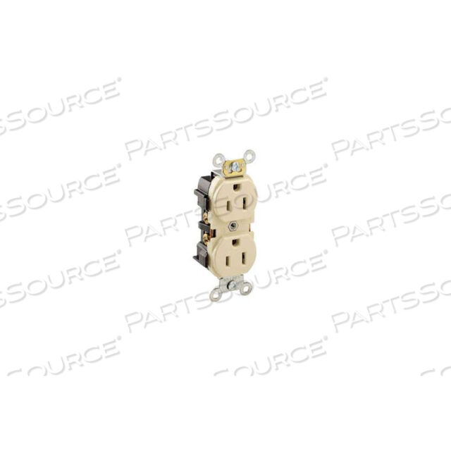 OEM#: 5252-I15A, 125 В, 2P, 3W, ДВУХСТОРОННЯЯ РОЗЕТКА, ПРЯМОЙ КОНЕЦ, ЦВЕТ СЛОНОВАЯ КОСТЬ от Leviton