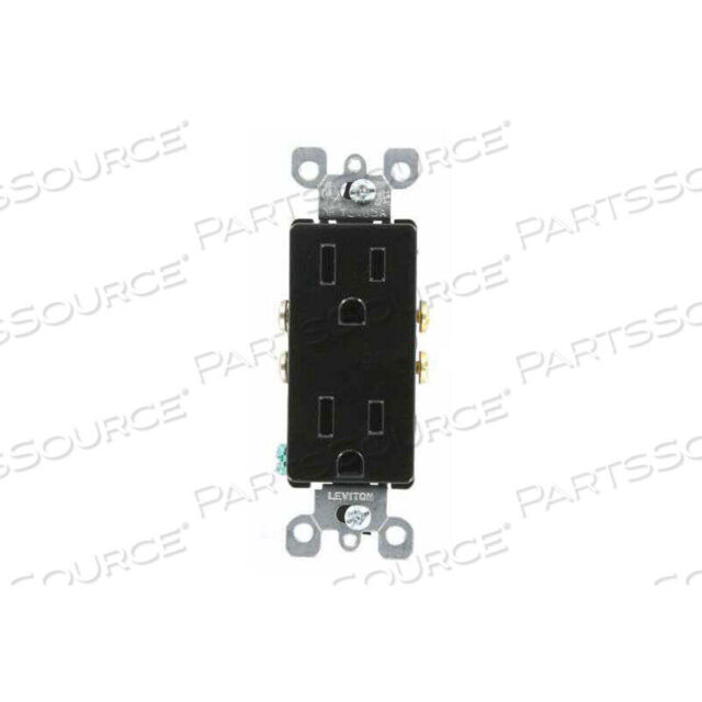 OEM#: 5325-E15A, 125 В, DECORA DUPLEX RECEPTACLE, GROUNDING, EBONY от Leviton