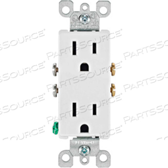 OEM#: 5325-W15A, 125 В, DECORA DUPLEX REPACTACLE, БЫТОВОЙ КЛАСС, ЗАЗЕМЛЕНИЕ, БЕЛЫЙ от Leviton