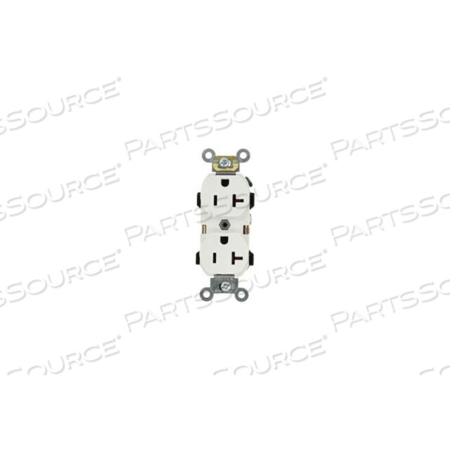 OEM#: 5352-W20A, 125 В, ДВОЙНАЯ РОЗЕТКА, БЕЛАЯ от Leviton