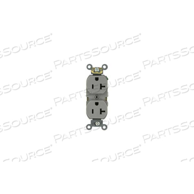 OEM#: 5362-GYS20A, 125 В, DUPLEX RCPT, САМОЗАЗЕМЛЕНИЕ, CONTRACTOR PACK, СЕРЫЙ от Leviton