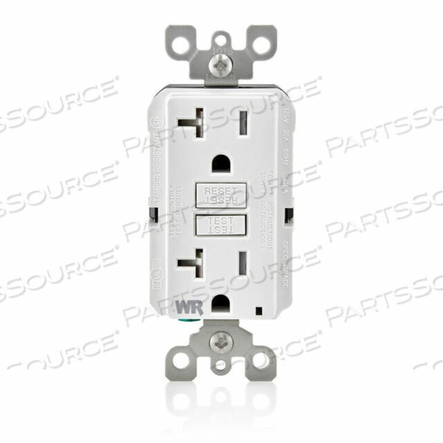 OEM#: GFWT2-W20A SMARTLOCKPRO двойная розетка с функцией самодиагностики GFCI, устойчивая к погодным условиям и взлому, белая от Leviton