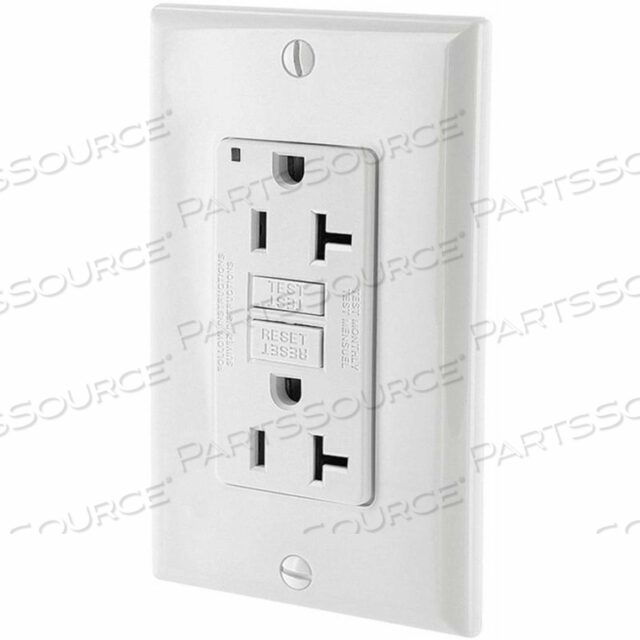 OEM#: GFNT2-W20A SMARTLOCKPRO SELF-TEST GFCI DUPLEX RECPT, IND LIGHT, ПРОВОДНЫЕ ВЫВОДЫ, БЕЛЫЙ от Leviton