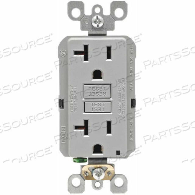 OEM#: GFNT2-GY20A SMARTLOCKPRO SELF-TEST GFCI DUPLEX RECPT, IND LIGHT, ПРОВОДНЫЕ ВЫВОДЫ, СЕРЫЙ от Leviton