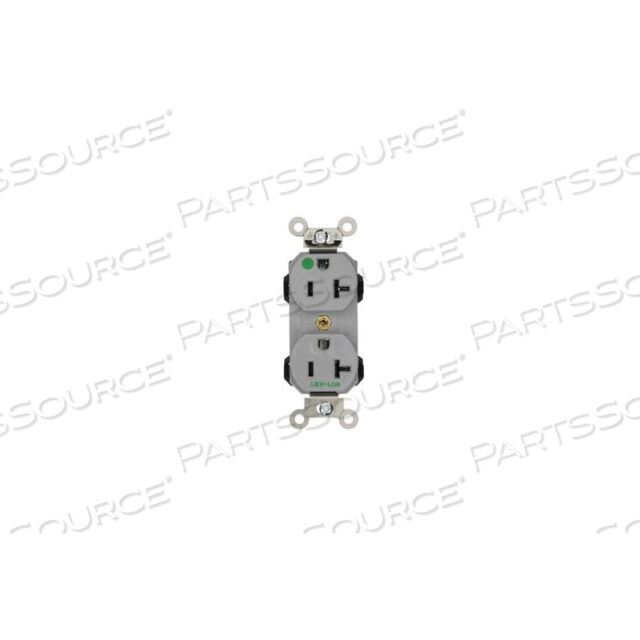 OEM#: 8300-GY8300-GY 20A, 125V, ДВОЙНАЯ РОЗЕТКА, САМОЗАЗЕМЛЕНИЕ, СЕРАЯ от Leviton