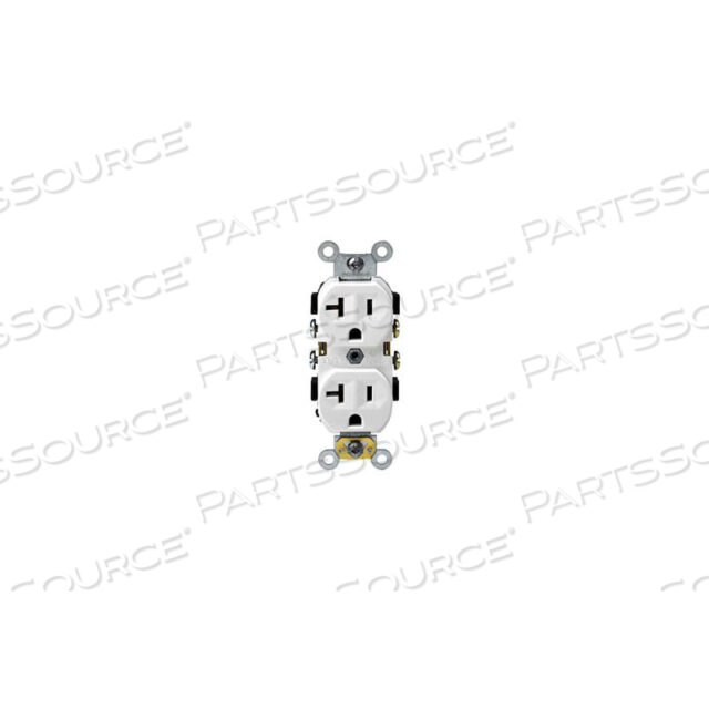 OEM#: BR20-W20A, 125 В, ДВУХСТОРОННЯЯ РОЗЕТКА, САМОЗАЗЕМЛЕНИЕ, БЕЛАЯ от Leviton