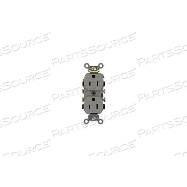 OEM#: CR15-GY15A, 125 В, ДВУХСТОРОННЯЯ РОЗЕТКА, САМОЗАЗЕМЛЕНИЕ, СЕРАЯ от Leviton
