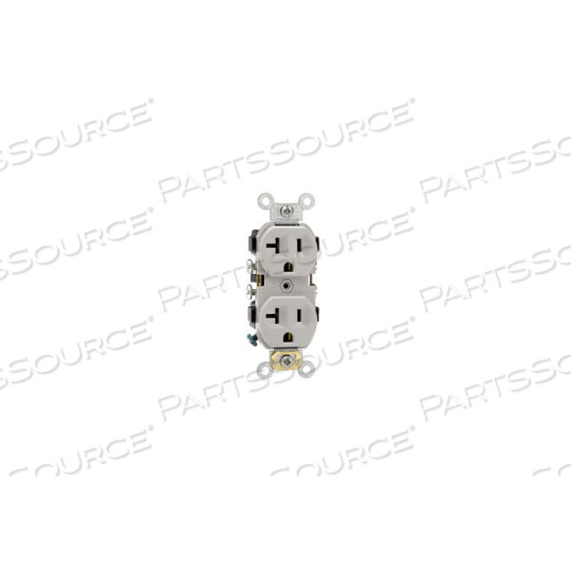OEM#: CR20-GY20A, 125 В, ДВУХСТОРОННЯЯ РОЗЕТКА, САМОЗАЗЕМЛЕНИЕ, СЕРАЯ от Leviton