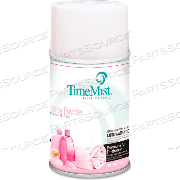 OEM#: WTB332512TMCTMETERED AIR FRESHENER REFILL BABY POWDER, 5.3 OZ AEROSOL 12/CASE by TimeMist
