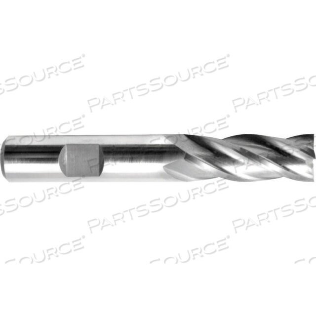 9/32 DIA., 3/8 SHANK, 11/16 LOC, 2-1/2 OAL, 4 FLUTE COBALT SINGLE END MILL, UNCOATED