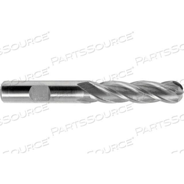 1 DIA., 1 SHANK, 2 LOC, 4-1/2 OAL, 4 FLUTE COBALT BALL SINGLE END MILL, TICN