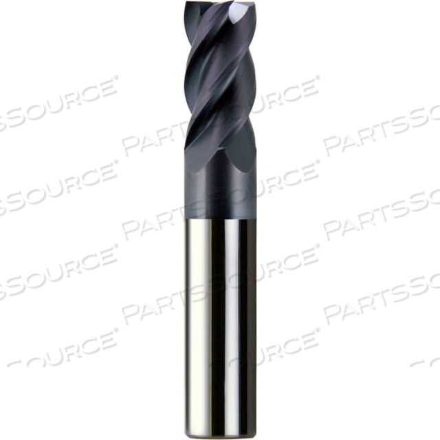 1 DIA., 1 SHANK, 2-1/4 LOC, 5 OAL, 4 FLUTE SOLID CARBIDE SINGLE END MILL, ALTIN