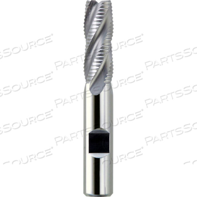 1-1/4 DIA., 4 LOC, 6-1/2 OAL, 6 FLUTE COBALT SINGLE END FINE ROUGHING END MILL, UNCOATED