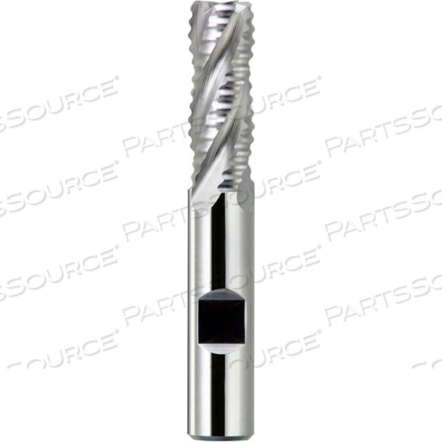 2 DIA., 2 LOC, 4-1/2 OAL, 8 FLUTE COBALT SINGLE END COARSE ROUGHING END MILL, UNCOATED