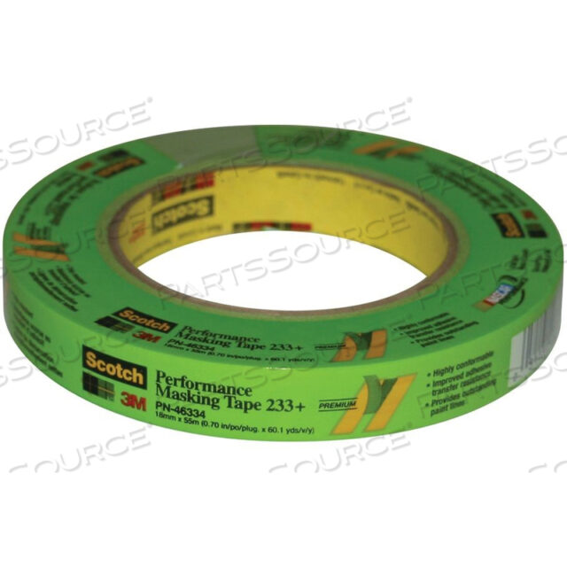 7000028422 МАЛИРОВОЧНАЯ ЛЕНТА SCOTCH® PERFORMANCE MASKING, ЗЕЛЕНАЯ, 0,71 ДЮЙМА W, БУМАГА