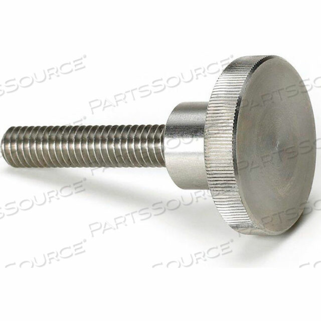 KNURLED THUMB SCREW W/ SHOULDER - 1/4-20 - 1 THREAD - 1 HEAD DIA. - 5/8 HEAD H - SS