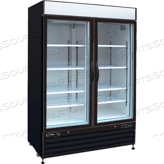 OEM#: KGF-48KOOL-IT - МОРОЗИЛЬНАЯ ВИТРИНА, 48 куб. футов, 2 СТЕКЛЯННЫЕ ДВЕРИ, ЧЕРНЫЙ, 79-1/2 В X 54 ШТ от Mvp Group Corporation