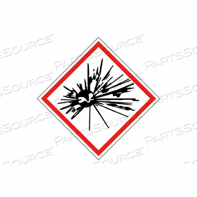 OEM#: GHS402APNMC, ВЗРЫВЧАТАЯ ЭТИКЕТКА GHS, ВИНИЛ, 4 X 4, 5/УПАКОВКА от National Marker Company