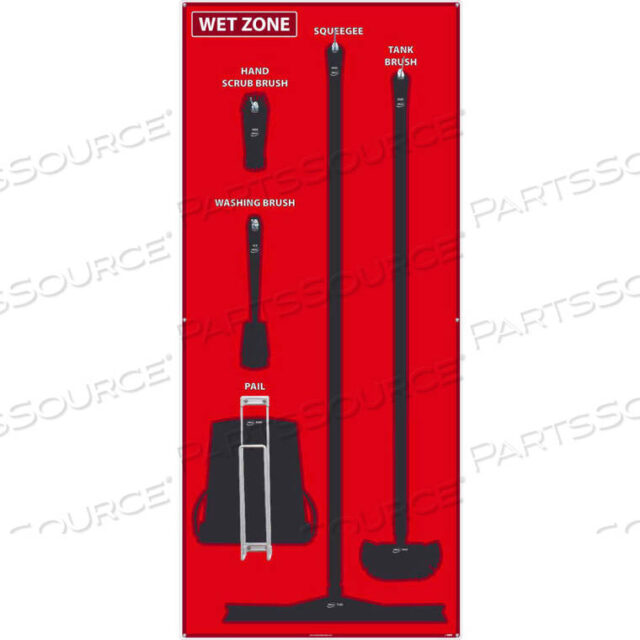 OEM#: SB112ACPWET ZONE SHADOW BOARD, RED/BLACK,68 X 30, ACP, ALUMINUM COMPOSITE PANEL by National Marker Company