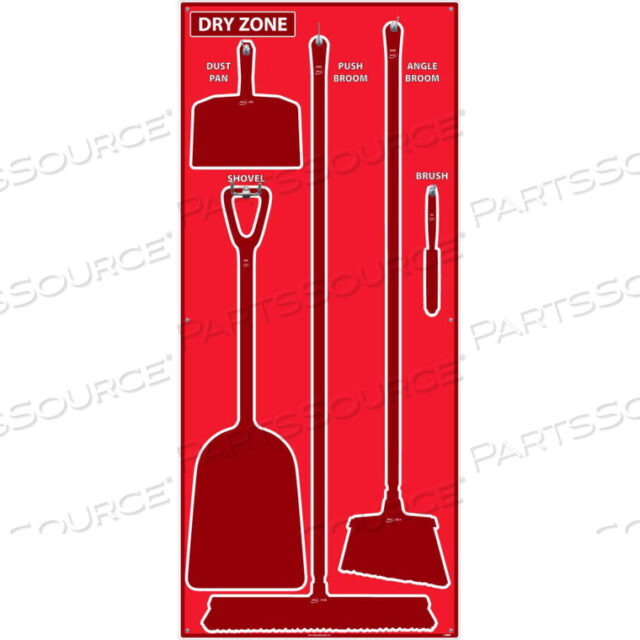 OEM#: SB126FGDRY ZONE SHADOW BOARD, RED/RED,68 X 30, PRO SERIES ACRYLIC by National Marker Company