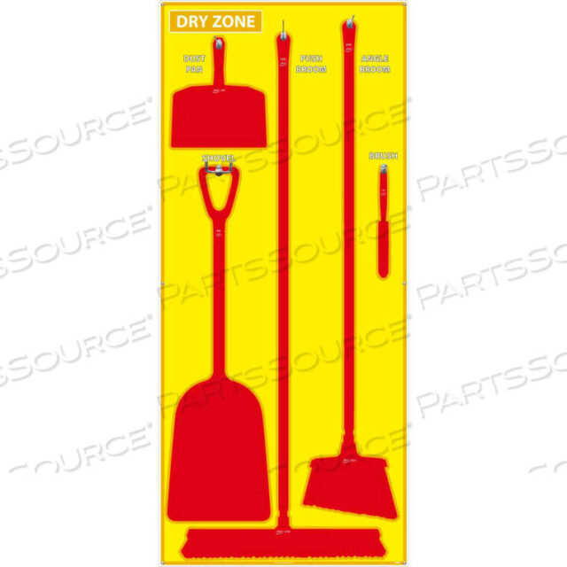 OEM#: SB138ACPDRY ZONE SHADOW BOARD, YELLOW/RED,68 X 30, ACP, ALUMINUM COMPOSITE PANEL by National Marker Company