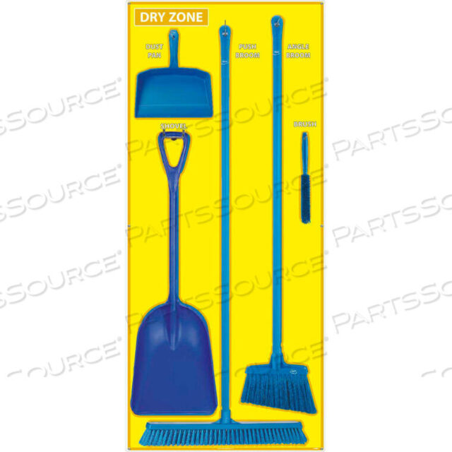 OEM#: SBK139ACPDRY ZONE SHADOW BOARD COMBO KIT, YELLOW/BLUE,68 X 30, ALUM COMPOSITE PANEL by National Marker Company