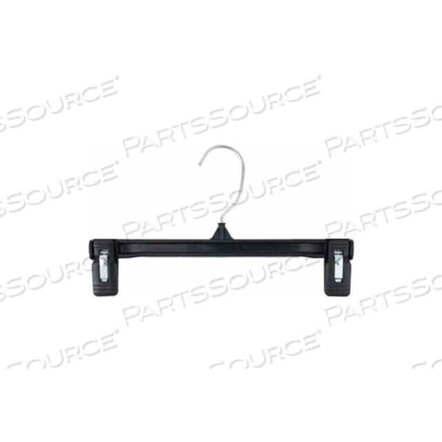 OEM#: 6210BNAHANCO SKIRT/SLACK HANGER-PINCH GRIP W/SOFT PADS, 10L, PLASTIC-BK, PKG QTY 200 by National Hanger Company Inc.