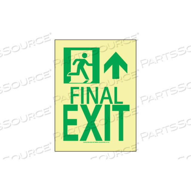 OEM#: 50R-3SN-RGLOW NYC - FINAL EXIT FORWARD PREV SIDE от National Marker Company