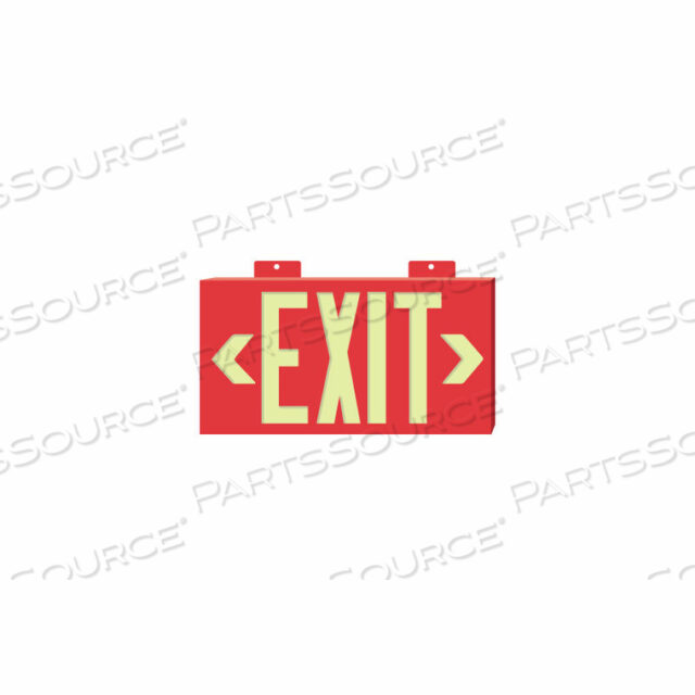 GLO-BRITE EXIT - КРАСНЫЙ ДВУХСТОРОННИЙ С КРОНШТЕЙНОМ