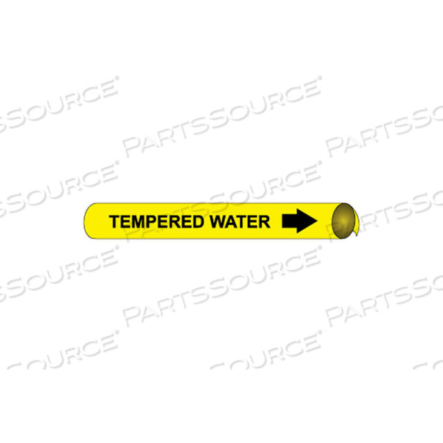 PRECOILED AND STRAP-ON PIPE MARKER - TEMPERED WATER