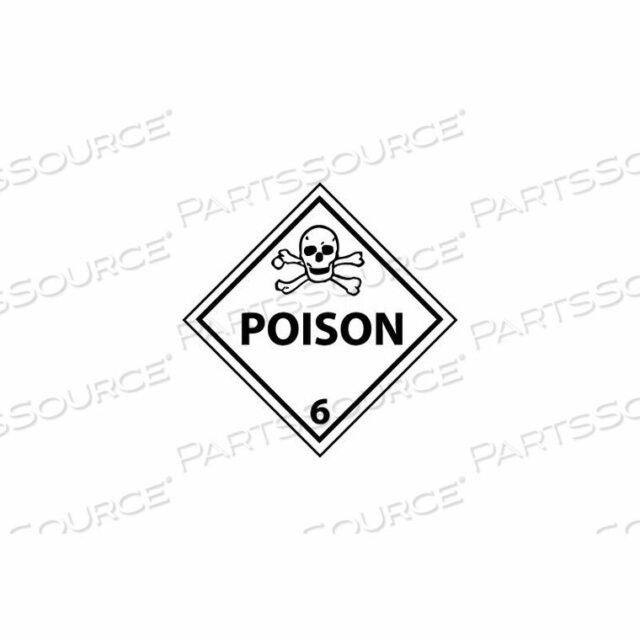 OEM#: DL8RDOT PLACARD - POISON 6 by National Marker Company